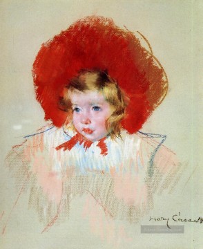 Kind mit Red Hat Mütter Kinder Mary Cassatt Ölgemälde